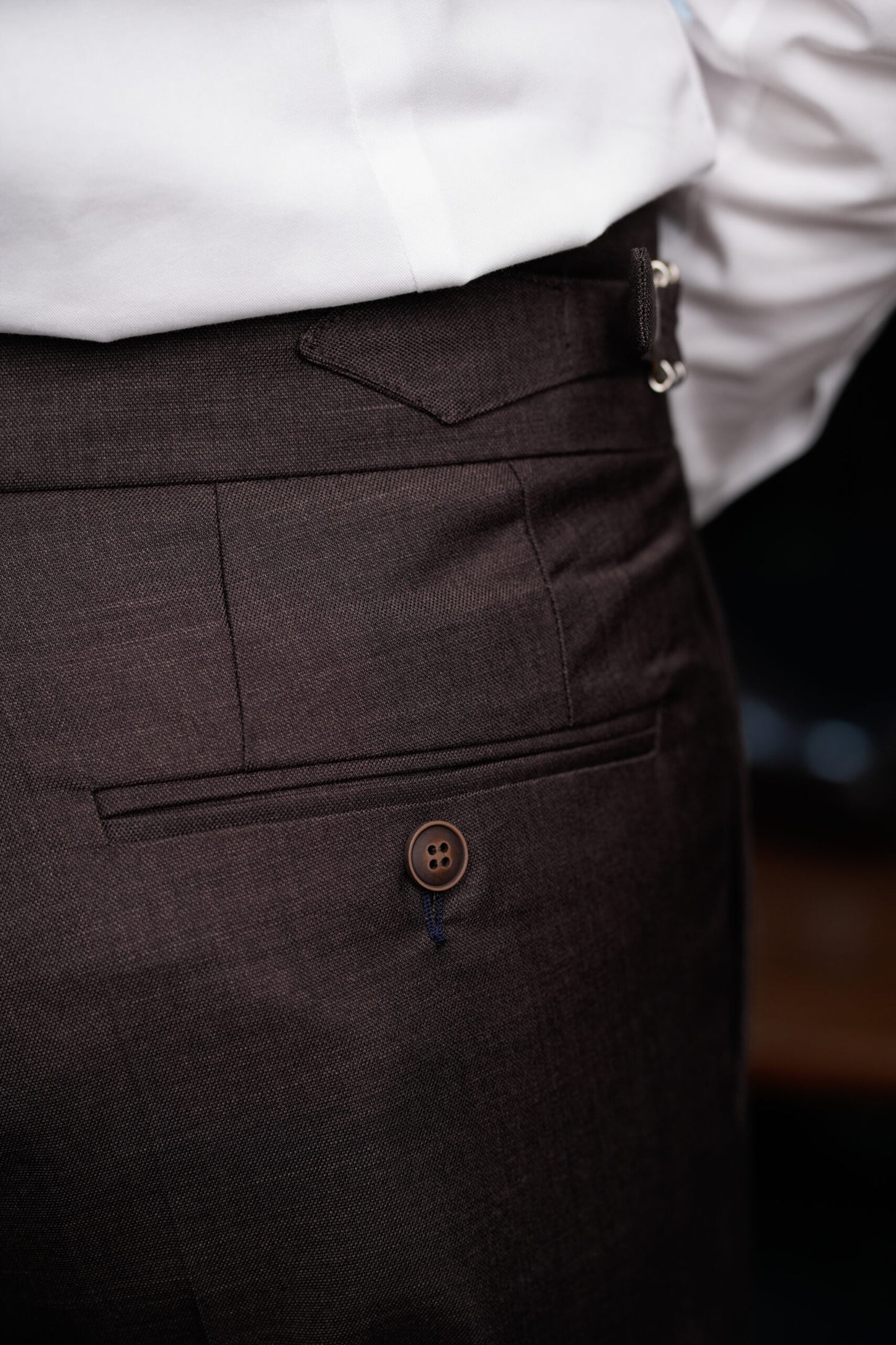 Pantaloni stil italian maro ciocolatiu gurkha CFGK009