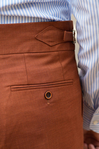 Pantaloni stil italian maro caramiziu gurkha CFGK008