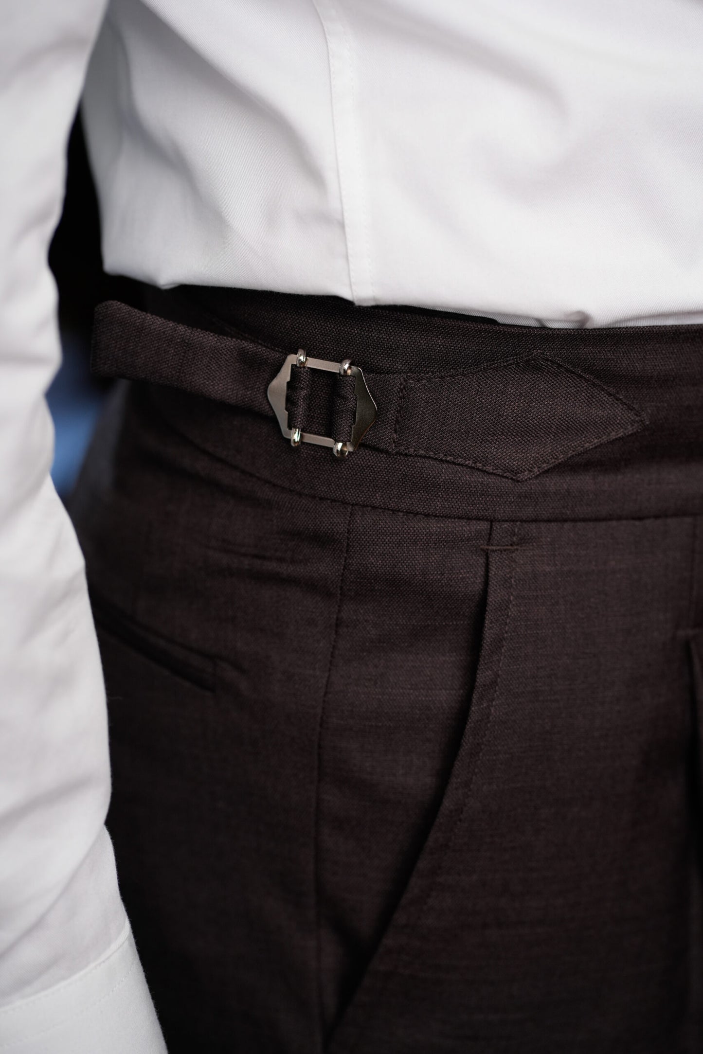 Pantaloni stil italian maro ciocolatiu gurkha CFGK009