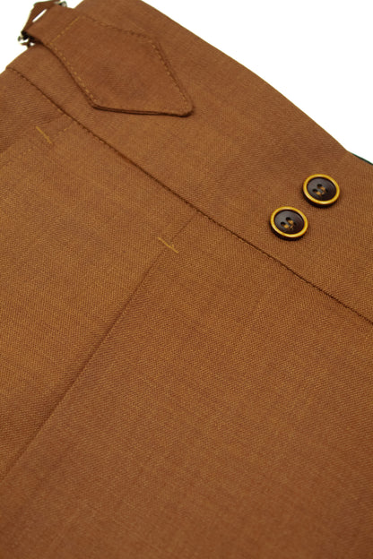 Pantaloni stil italian maro caramiziu gurkha CFGK008